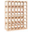48 Bottle Solid Wood Floor Wine Bottle Rack in Brown
