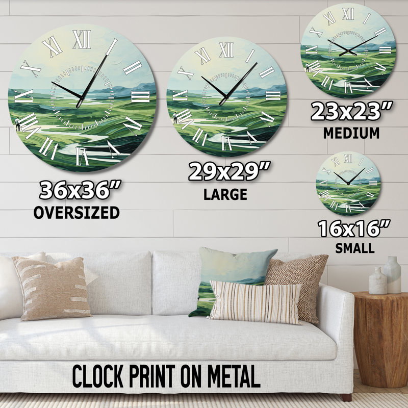 Horloge murale Golf Harmonious Drives - Sports, Grand