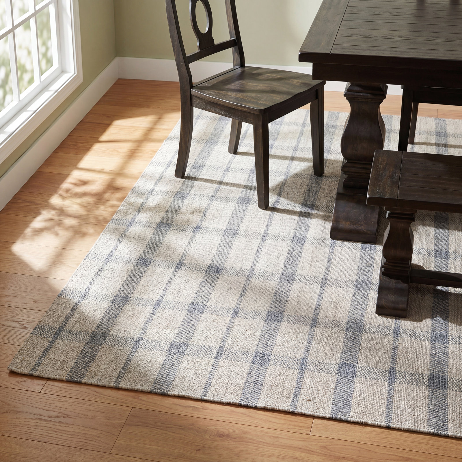 Louisa Hand-Woven Plaid Rug, Rectangle 8'10" x 12'