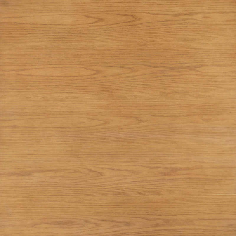 Table de bout ronde en chêne avec base de rangement inférieure Oakridge