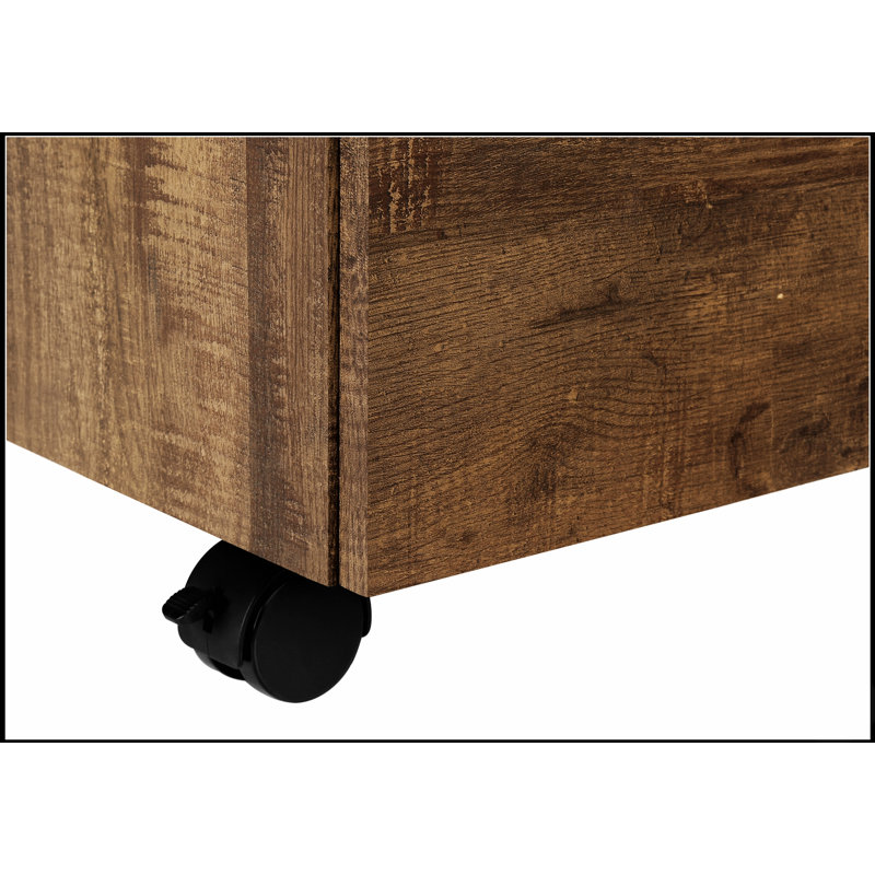 Classeur mobile contemporain à roulettes avec tiroirs de rangement et support pour imprimante, parfait pour les espaces de bureau modernes