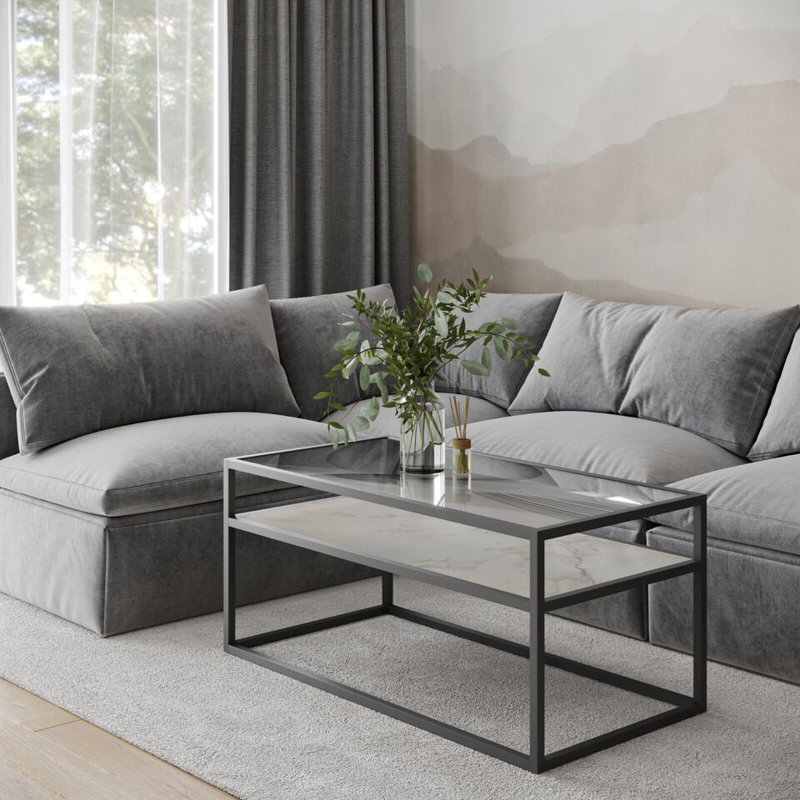 Quasha Solid Wood Four Leg Coffee Table