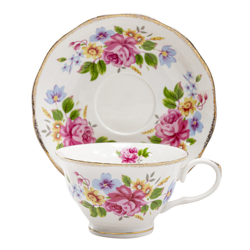 Porcelain Teacup and Saucer