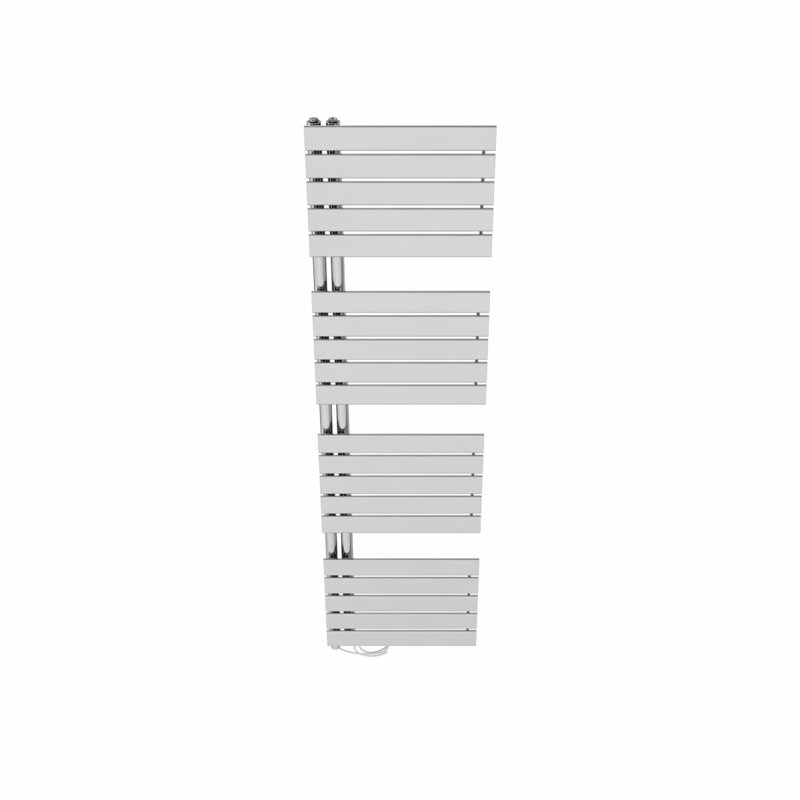 Roianne Designer Towel Rail Heated Towel Rails, 180cm H x 50cm W x 6.7cm D, Chrome