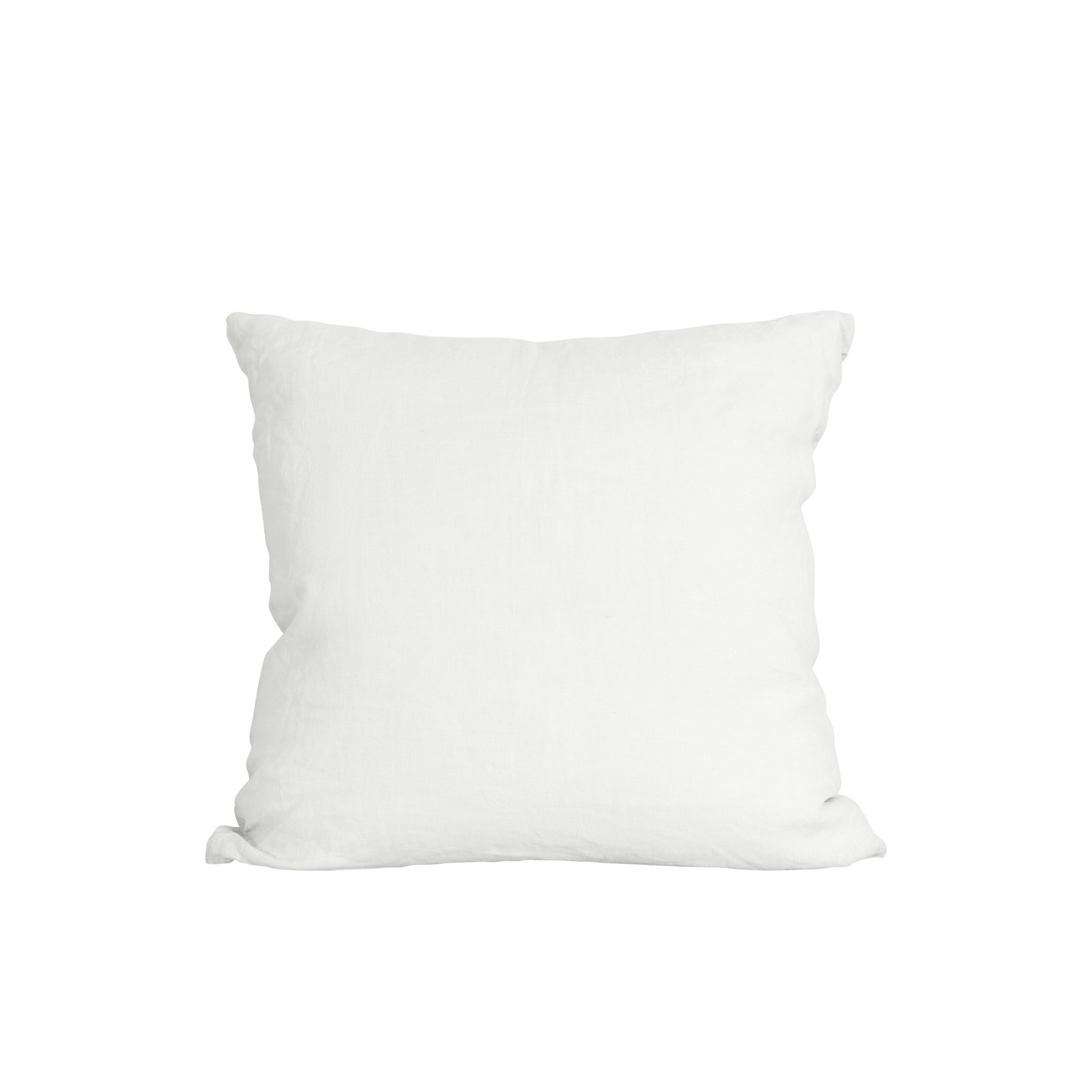 Clara 100% French Linen Accent Pillow, White