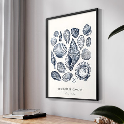 "Vintage Nautical Print", impression encadrée sur toile