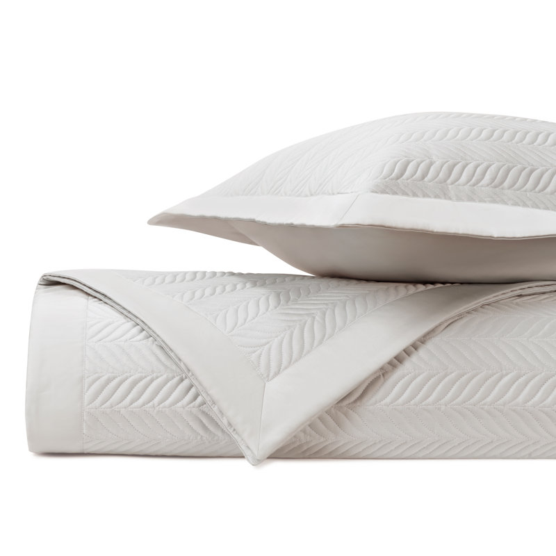 Egyptian Certified Cotton Coverlet Set, Twin Coverlet + 1 Standard Sham, Oyster