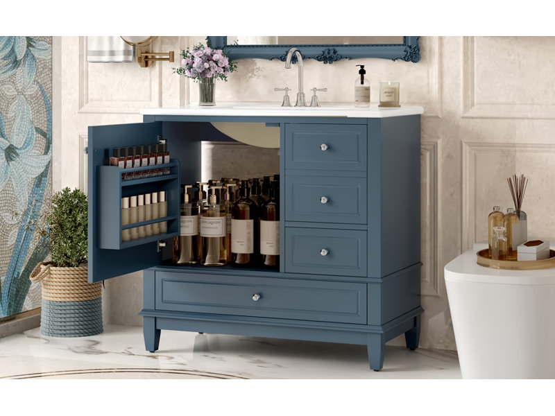 Meuble-lavabo 36 po avec lavabo en céramique