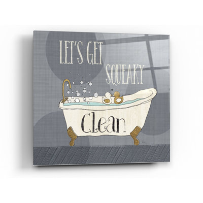 «Squeaky Clean I» par Veronique Charron, art mural en verre acrylique