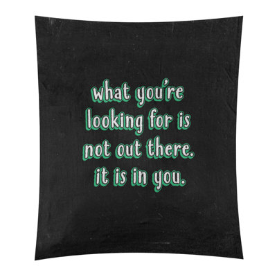 Tapisserie tableau noir quote self confidence quot