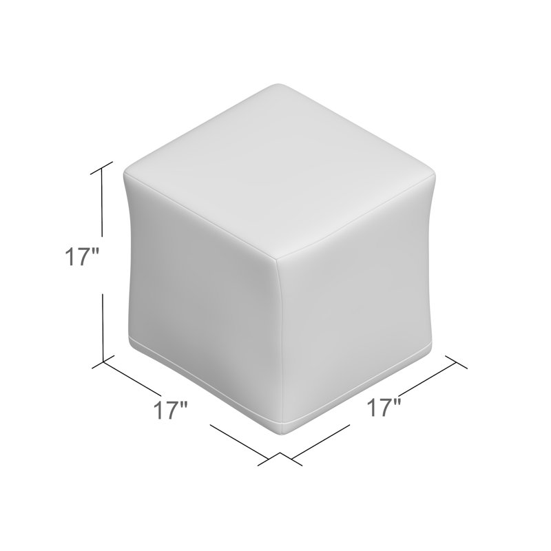 Glanville Upholstered Ottoman, Sage
