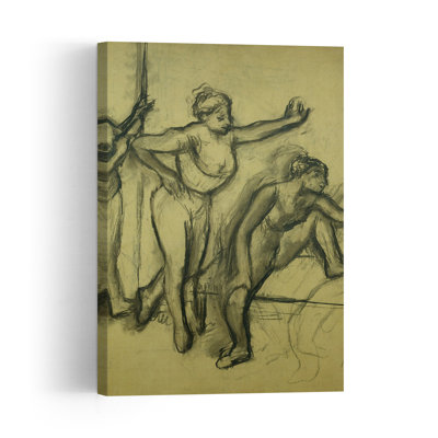 Three Dancers, C.1900 Impressionist Abstract Contemporary Wall Art Print by Edgar Degas - 1 Piece Wrapped Canvas Wall Art