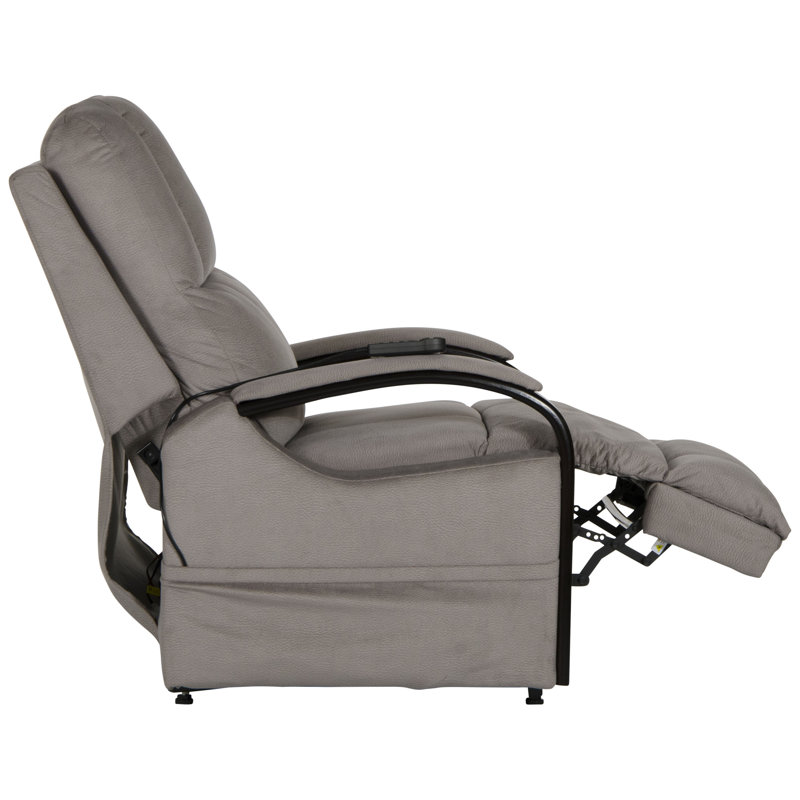 Fauteuil de massage inclinable et chauffant, Mélange de polyester gris