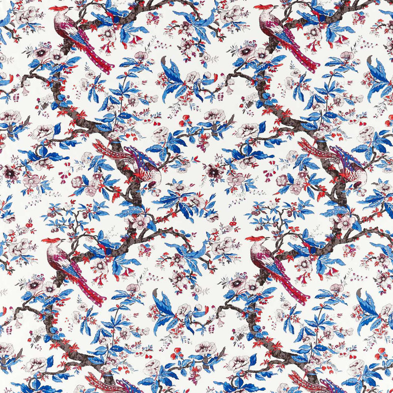 Chintz Fabric, Cobalt