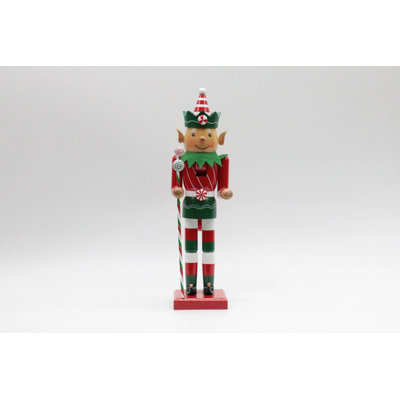 Wizardi Wooden Nutcracker Holiday Elf F07M6-7