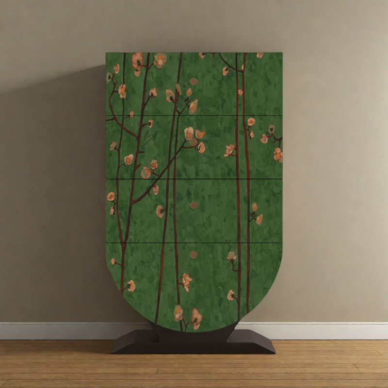 Commode d'appoint de rangement moderne à quatre tiroirs