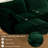 Slipcovered U-Shape 4 Seater Sectional Sofa With Reversible Ottoman, Deep Seat Comfort, And French Edge Design Pillows, Green Corduroy-585913141-585449606
