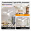 Ventilateur de plafond blanc moderne 24,4 po avec éclairage, moteur à courant continu à 3 pales, télécommande à 6 vitesses et contrôle des applications