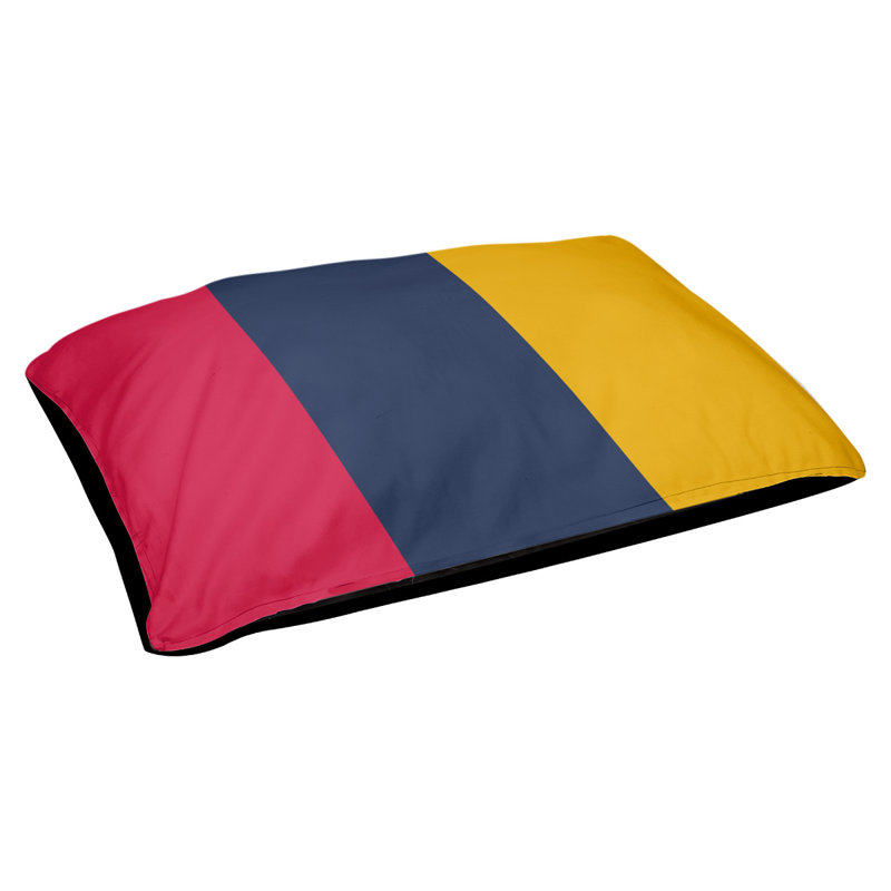 Coussin Ohio Football, Très grand (l 50 po x P 40 po x H 17 po), Rouge écarlate / bleu marine / doré