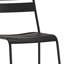 Set of Four Grey Faux Leather Dining Side Chairs