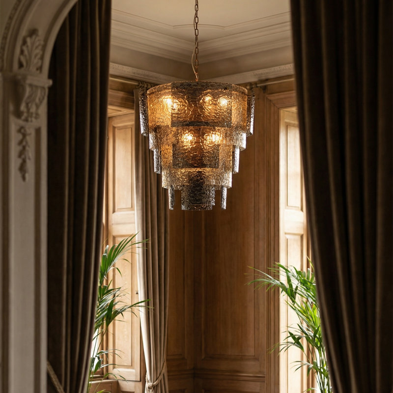 Lustre Cornélius, 10 Lights, H 25 po x l 25 po x P 25 po, 4 étages