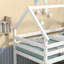 Lit mezzanine avec toit, barrière de sécurité, échelle