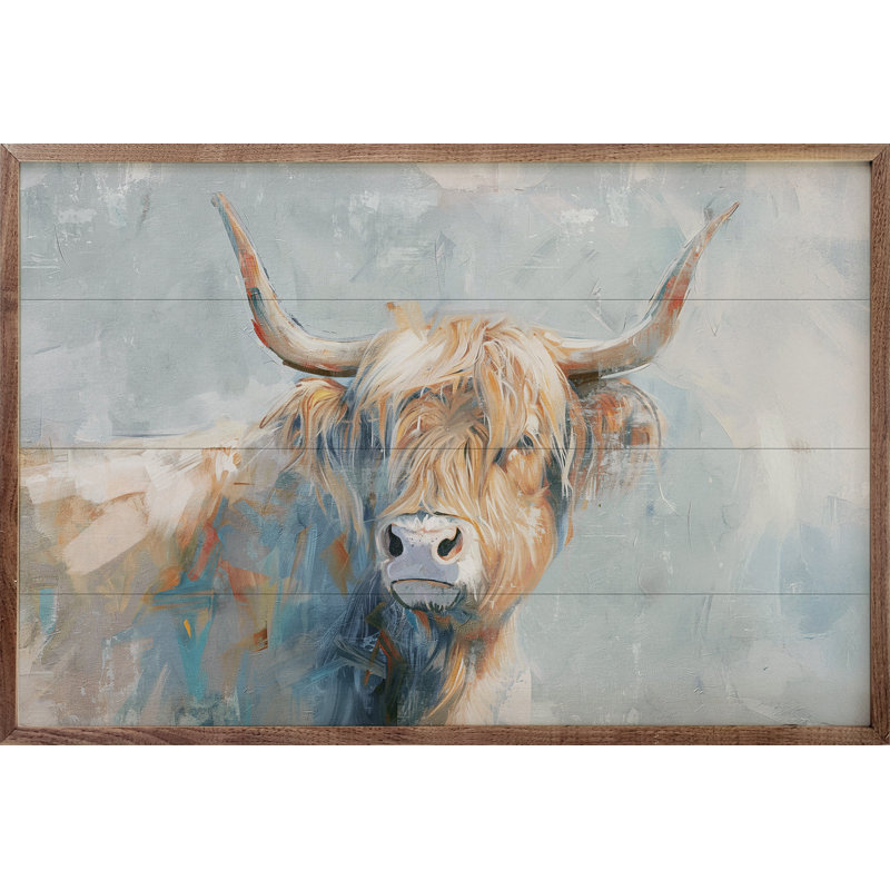 Whimsical Highland Cow 2 par Nina Blue, H 24 po x l 36 po
