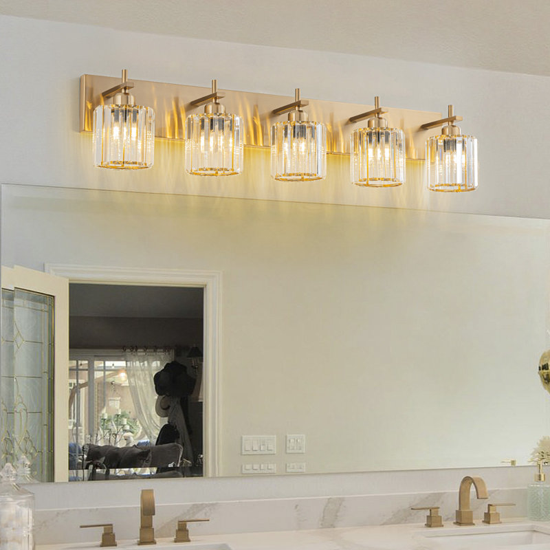 Corless Dimmable Vanity Light, 5, Gold