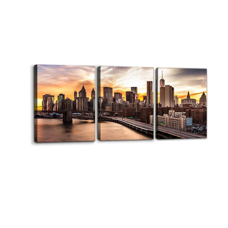 3 Piece Wrapped Canvas Print
