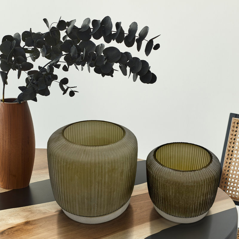 Vase de table en verre fabriqué à la main Nestore