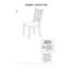 Ensemble de 2 chaises en bois massif blanc antique à dossier unique