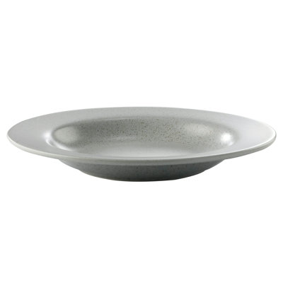 G.E.T. High-Strength Porcelain Rimmed Bowl, 18 Ounce, Grey (Set of 12)