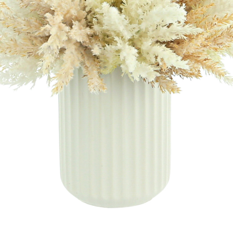 Faux Pampas Grass Grass in Ceramic Vase