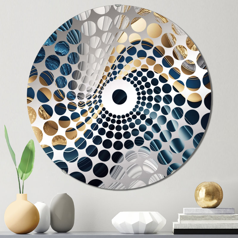 Futoshi - Concentric Circles Decorative Mirror, 31.4" x 31.4"