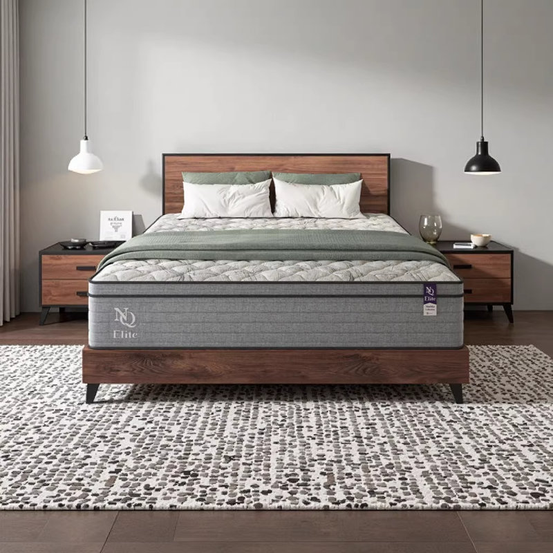 NapQueen Elite Series Machka 12 Inch Queen Size Cooling Gel Memory Foam Hybrid Mattress with CertiPUR-US Certification, Made in USA