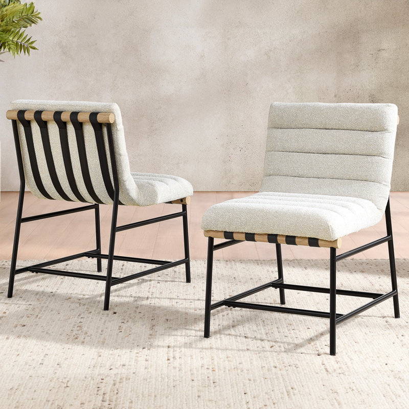 Donny Yves Dining Set W/ Upholstered Polyester Chairs, 5 Pieces: Table, 4 Chairs