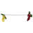 5-Count Red and Green Grape Cluster String Light Set 8ft Brown Wire