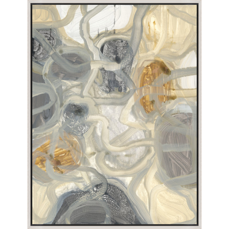 Stepping Stones III Painting by Danielle Davis, Beige Framed