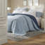 Ensembles de literie de luxe très grand réversible Tencel, édredon bleu surdimensionné pour un confort toute l'année