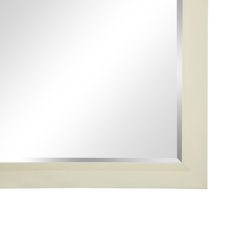Grand miroir de sol surdimensionné Starkweather, Crème