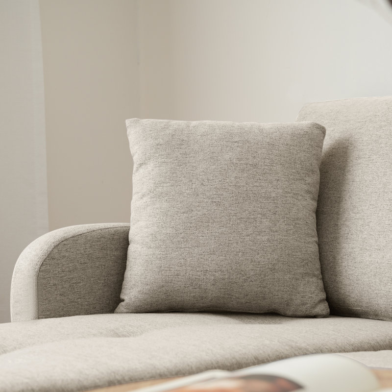 3 Seater Cotton Blend Sofa, Beige