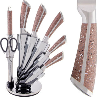 Mayer & Boch 8 Piece Stainless Steel Knife Block Set