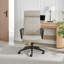 Tayari Upholstered Linen Fabric Swivel Office Chair - Contemporary Sleek Highback Rest-1941443262