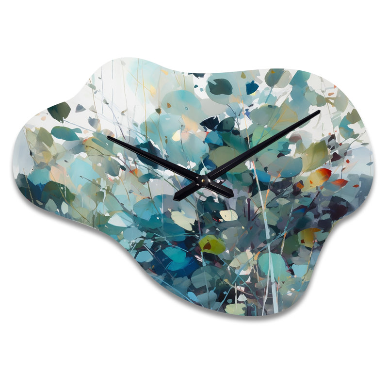 Karishma - Cloud Shape Large Leaves 3D Wall Clock, Large