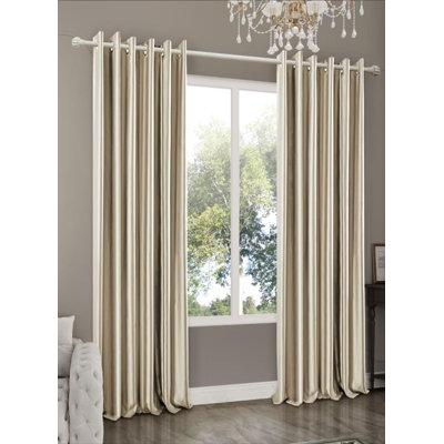 Venice Thermal Blackout Ready Made Curtains Eyelet Thick Ring Top Pair Insulated Blackout Lining