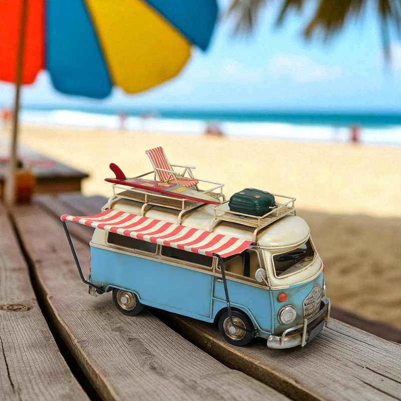 11 po Décoration de campeur californien avec planche de surf