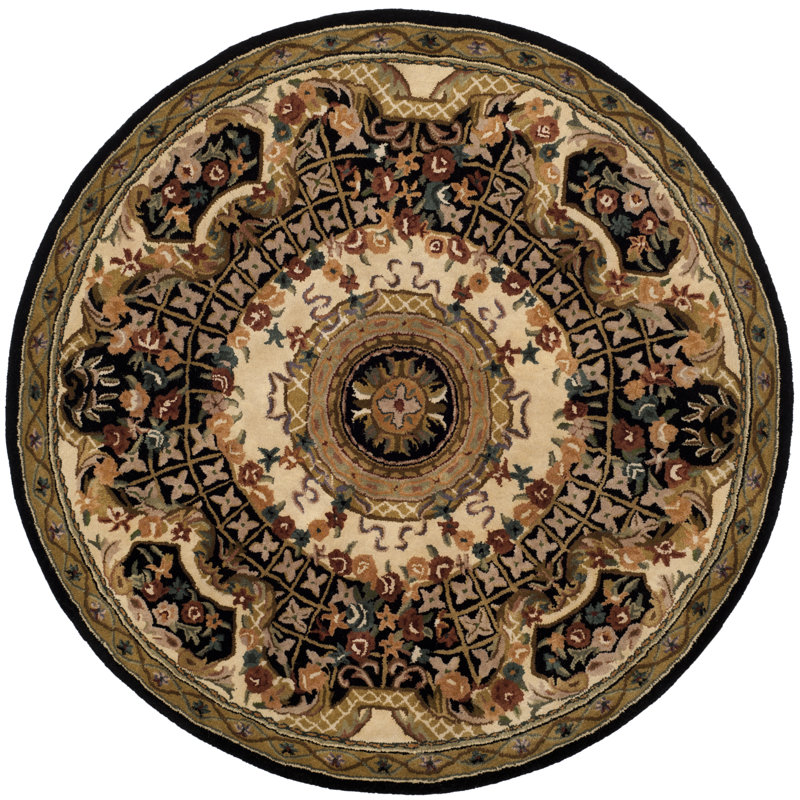 Alger Classic Hand Tufted Wool Oriental Rug, Round 3'6"