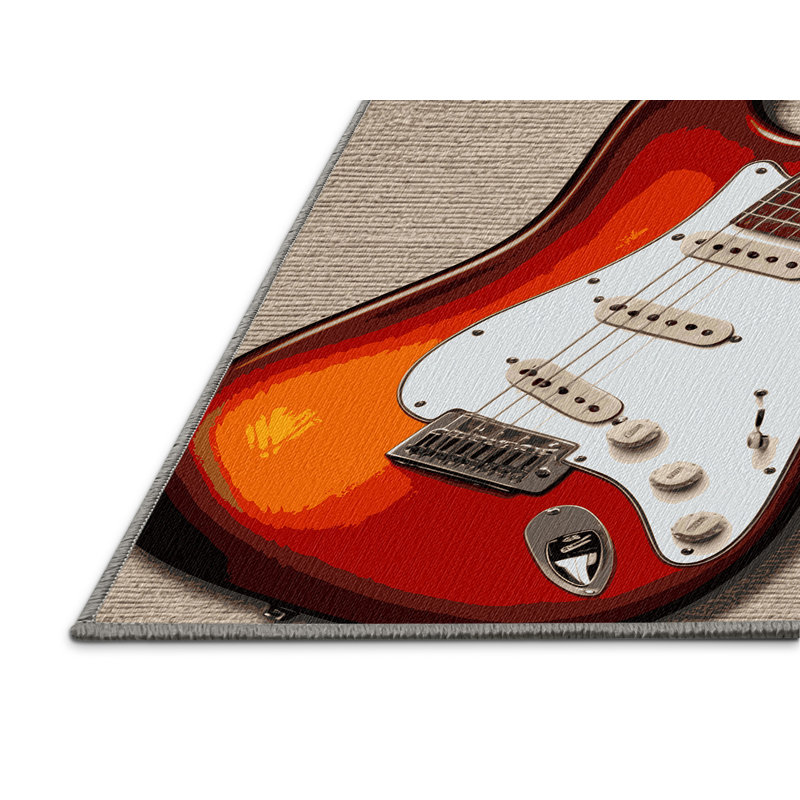  Tapis lavable pour guitare électrique, Carré 4 pi