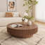Table basse 39,37 po avec rangement moderne en bois massif et placage-171884862
