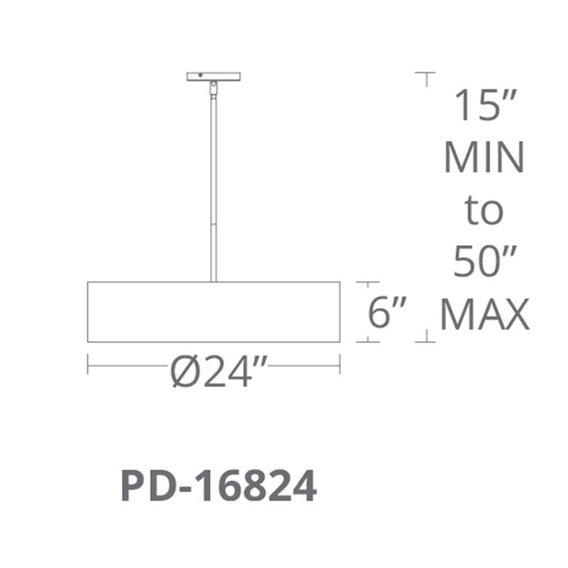 Metropolis 1 - Light LED Pendant, 5.75" H x 24" W x 24" D 